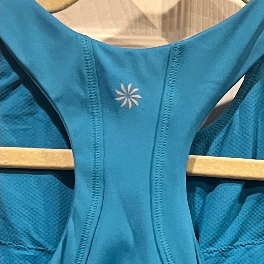 NWT-Athleta Teal Zip-Front Dress - Picture 9 of 12